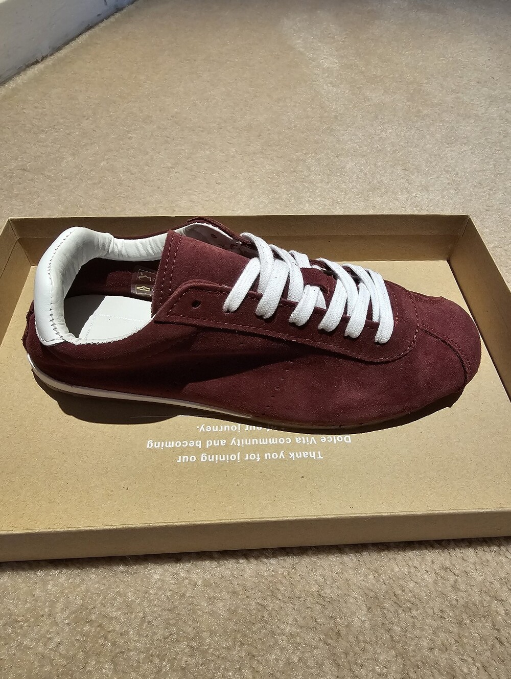 NWT NIB Dolce Vita Made In Italy Suede Serina Sneakers  Size 7 - Picture 6 of 8